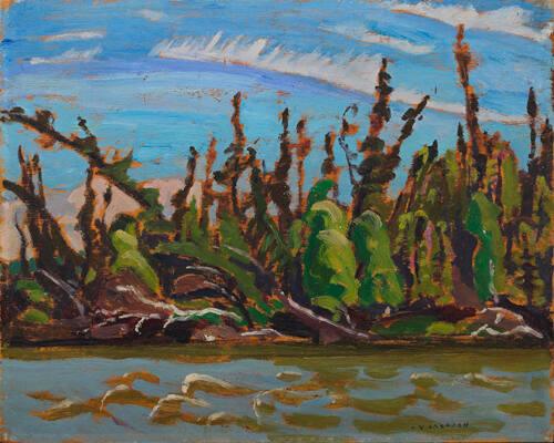 Yellowknife Forest, N.W.T. (R); Yellowknife River (V)