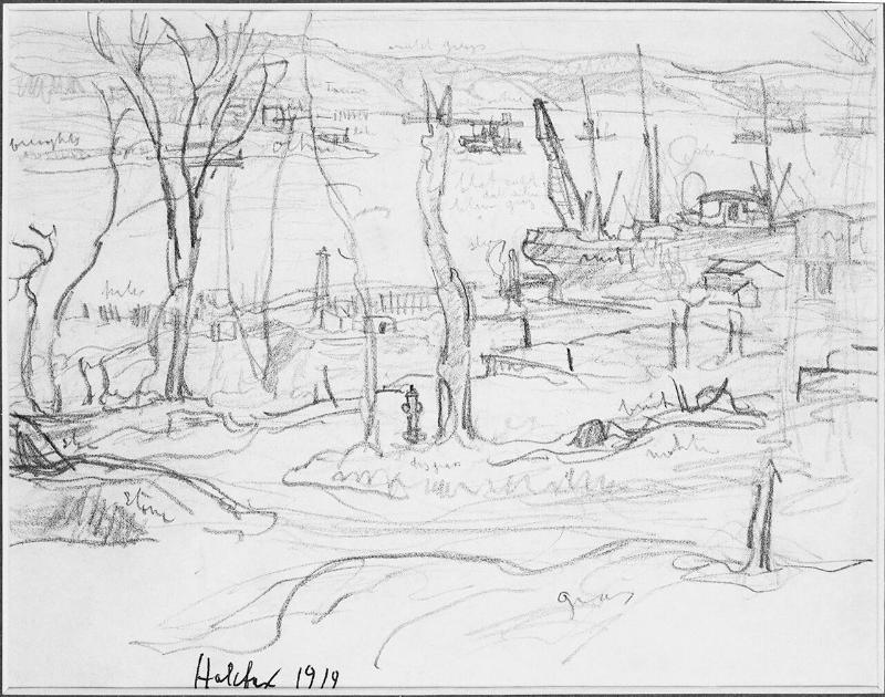 The Narrows, Bedford Basin, Halifax, N.S. (R); Dead Tree Study (V)