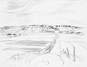 Blood Indian Reserve, Alberta (R); Untitled (sketch of sky and hills) (V)