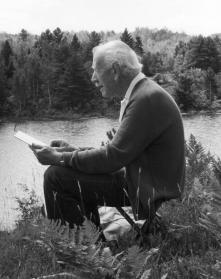 A.J. Casson sketching at Casson Lake, 1976
Photograph by Robert McMichael
Gift of the Founder…