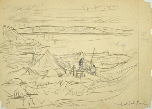 Camp at Lake Rouviere (R); Untitled (shoreline) (V)