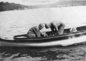 Tom Thomson and Dr. John McRuer in canoe