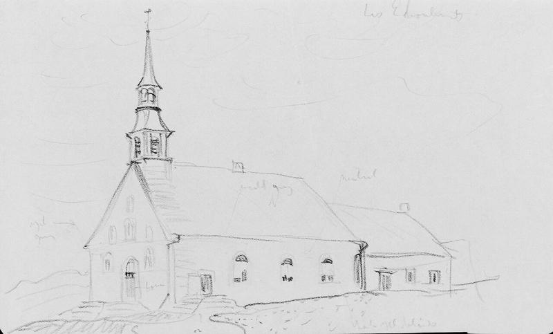 Study of a Church (Les Eboulements)