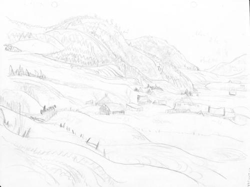 Valley of the Gouffre River (R); Long Barn (V)