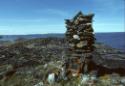 Inuksutuqaaluk (an ancient inuksuk built by the Tuniit) at Itilliarjuk.
Southwest Baffin Islan…