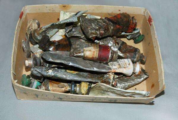 Box with oil paint tubes, used by A.Y. Jackson (1882 - 1974)