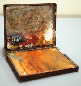 Paintbox with panels, used by L.L. FitzGerald (1890 - 1956)