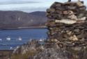 Inuksualuk (large inuksuk of flat stones stacked, acting as a directional marker).
Cape Dorset…