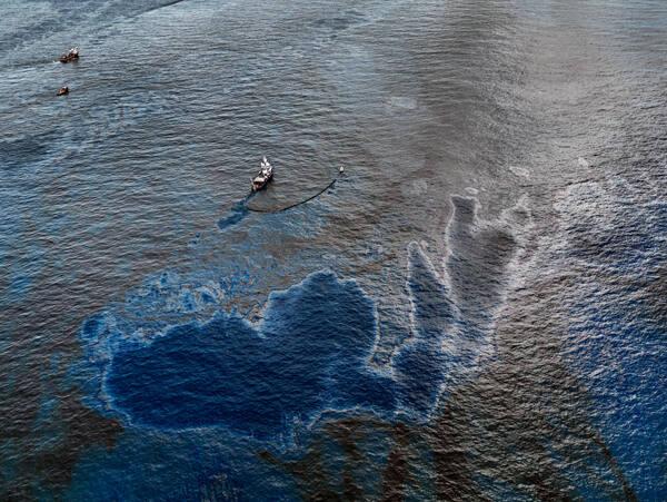 Oil Spill #4 - Oil Skimming Boat, Near Ground Zero, Gulf of Mexico