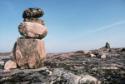 Inuksuk at Inuksugalait, an ancient site consisting of over one hundred inuksuit. 
Enukso Poin…
