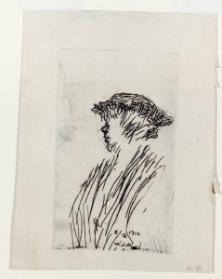 Profile of Woman with Hat