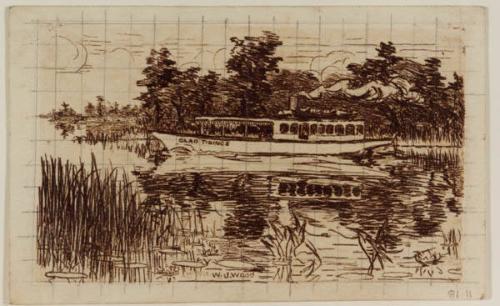 Boat in a River Landscape