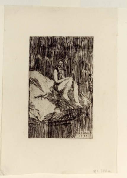 Woman Sitting on a Rock