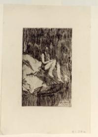 Woman Sitting on a Rock