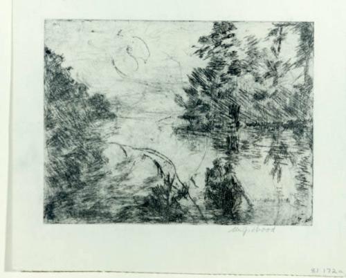 Two Figures in a Canoe