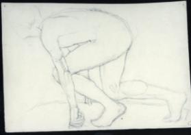 Untitled (study of a crouching man)