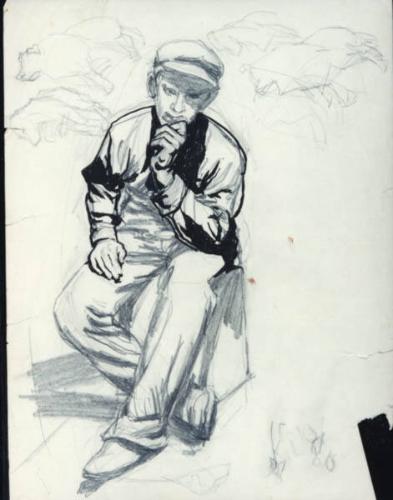 Untitled (seated man)