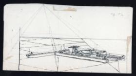 Untitled (aerial view of boats at dock)