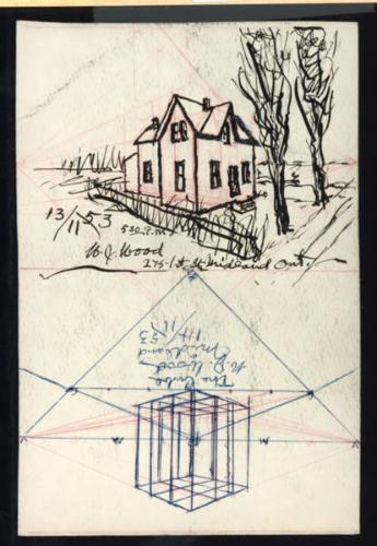 Untitled (page of sketches) (R); Untitled (V)