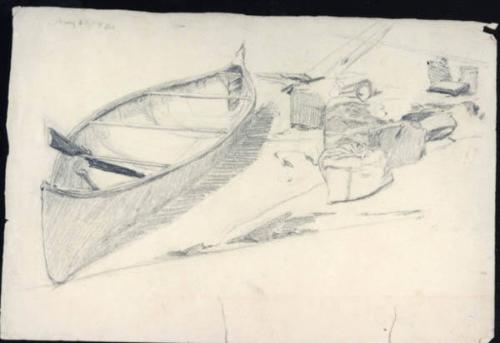 Untitled (canoe and supplies)
