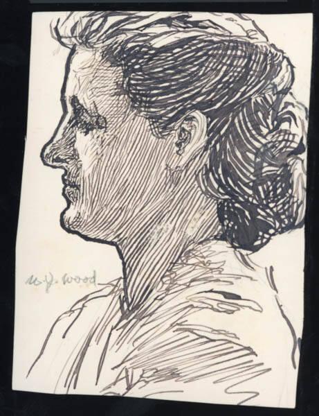 Untitled (profile of a woman)