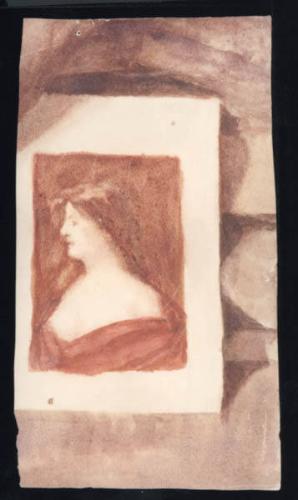 Untitled (profile of a women) (R); Untitled (women with snowshoe) (V)