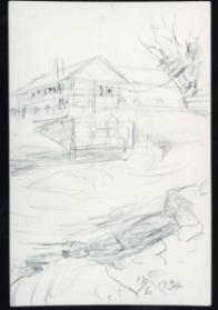 Untitled (house in landscape)
