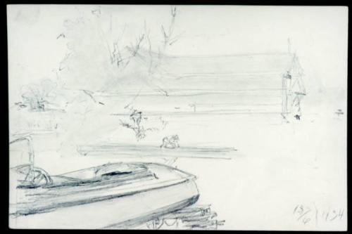 Untitled (scene with boat in foreground)