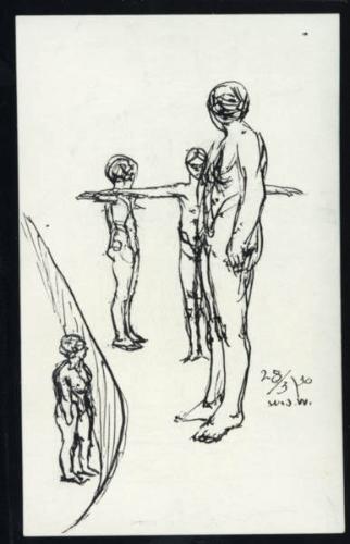 Untitled (study of nude figures)