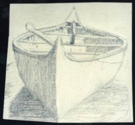 Untitled (canoe) (R); Untitled (figures in landscape) (V)