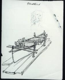 Untitled (canoe under construction)