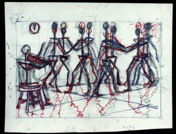 Untitled (figures dancing)