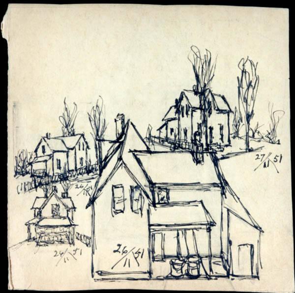 Untitled (studies of a house)