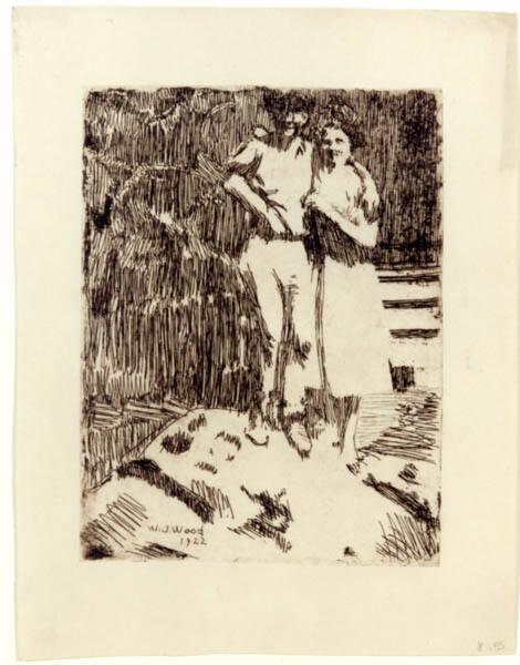 Man and Woman Standing on a Rock
