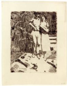 Man and Woman Standing on a Rock