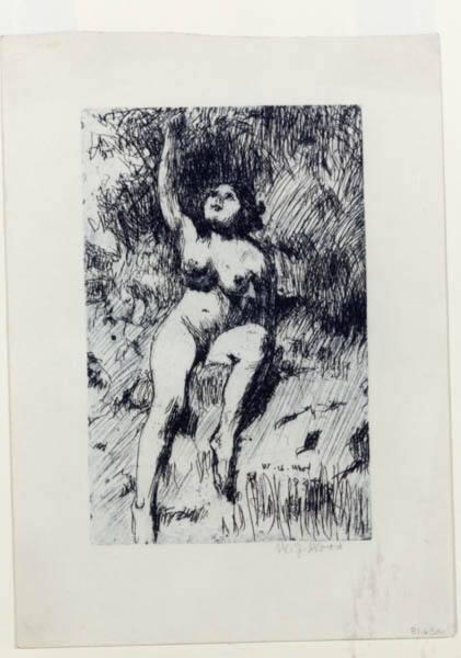 Nude Woman with Arm Raised