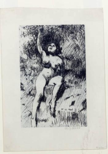 Nude Woman with Arm Raised