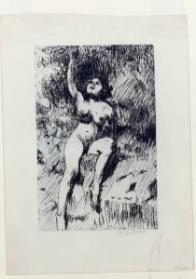 Nude Woman with Arm Raised