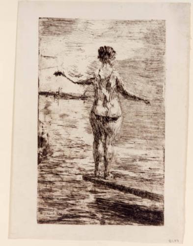 Woman on a Diving Board