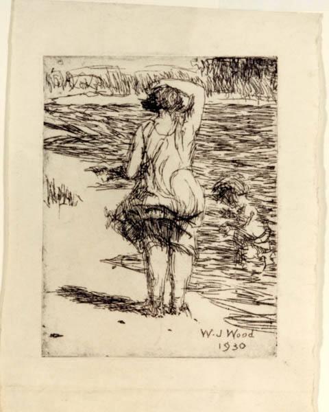 Woman and Child at the Beach