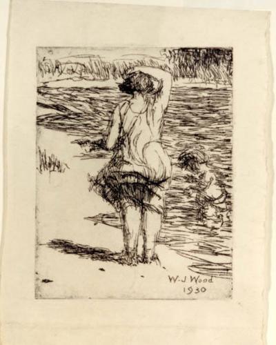 Woman and Child at the Beach
