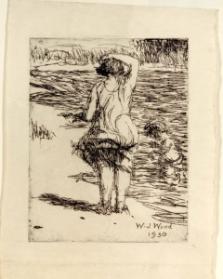Woman and Child at the Beach