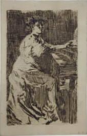 Woman Seated at Piano