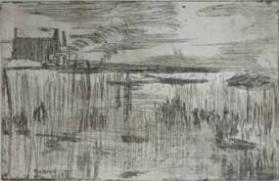 Boat and Swamp Tiffin Elevator (R); Nude Figure at Beach (V)