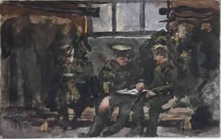Soldiers on a Bench