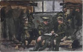 Soldiers on a Bench