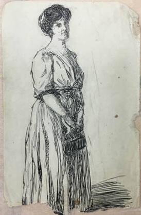Untitled (portrait of a woman standing)