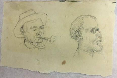Untitled (two portraits of men)